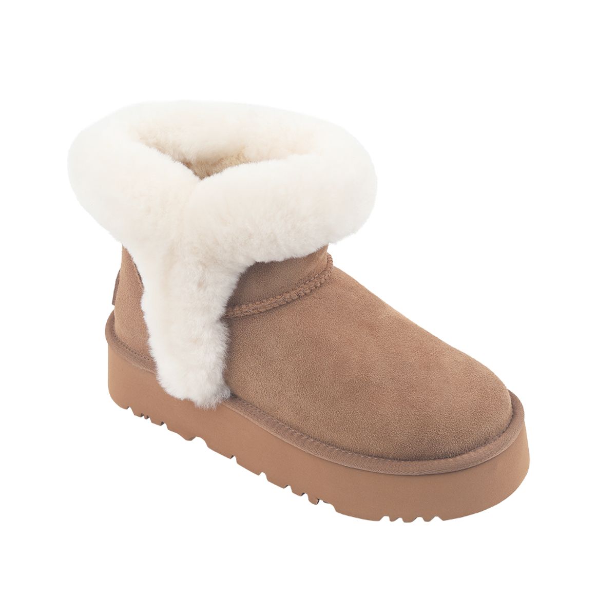 오즈어그웨어(OZ UGG WEAR) 어덜트 메이브 플랫폼 미니부츠 브라운