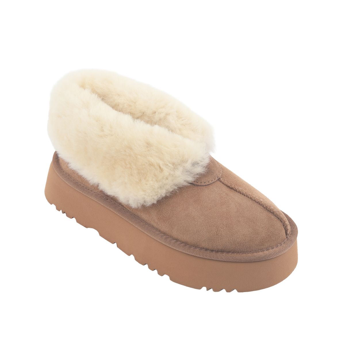 오즈어그웨어(OZ UGG WEAR) 어덜트 아드리안 앵클 플랫폼 부츠 브라운