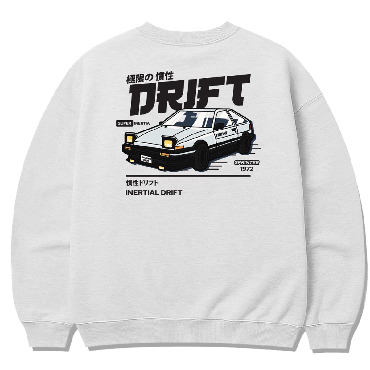 스플래시코드(SPLASHCODE) 헤비 크루넥 맨투맨 멜란지화이트 - 드리프트(Drift)