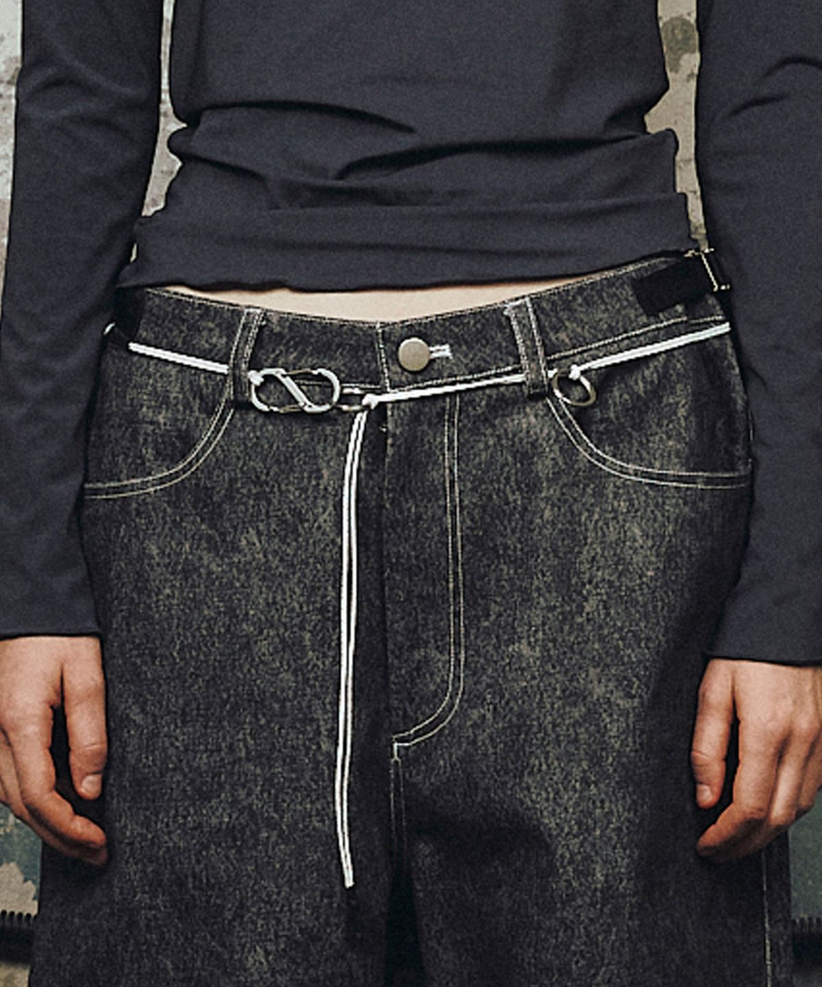 씬(SEEN) CARABINER CORD BELT (White)