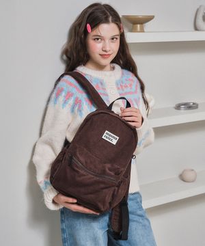 mini ver. daily backpack_Corduroy Deep Brown