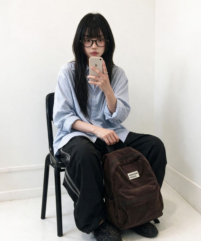 mini ver. daily backpack_Corduroy Deep Brown