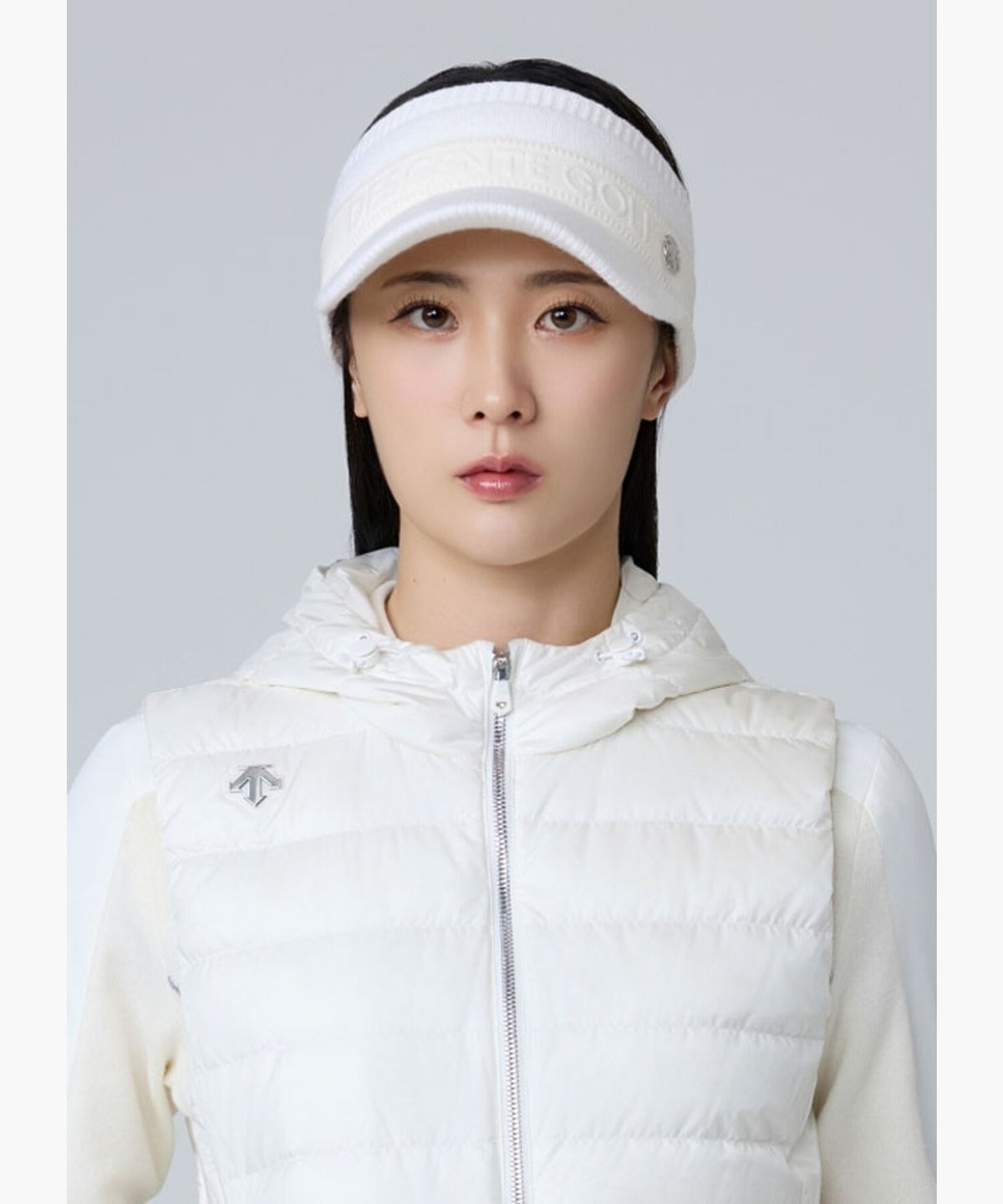 데상트 골프(DESCENTE GOLF) 여성 니트 선바이저  DQ42WFSVO1