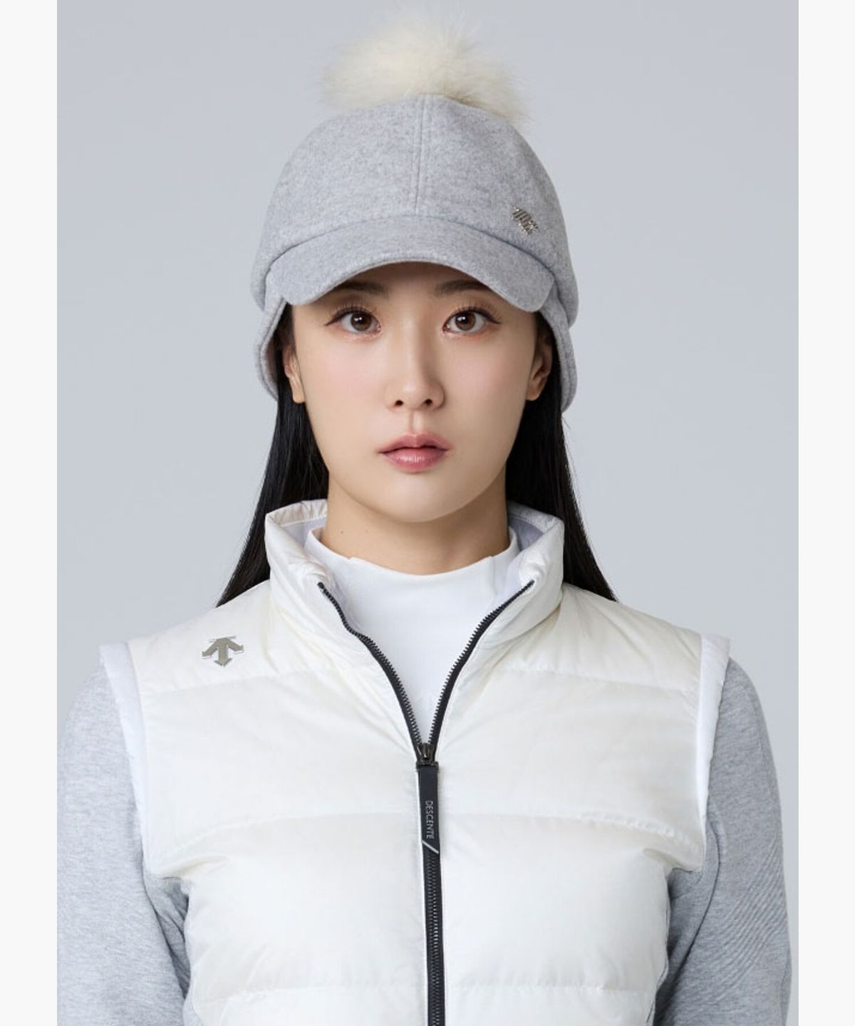 데상트 골프(DESCENTE GOLF) 여성 폴더블 이어워머 방한캡  DQ42WFCPO6
