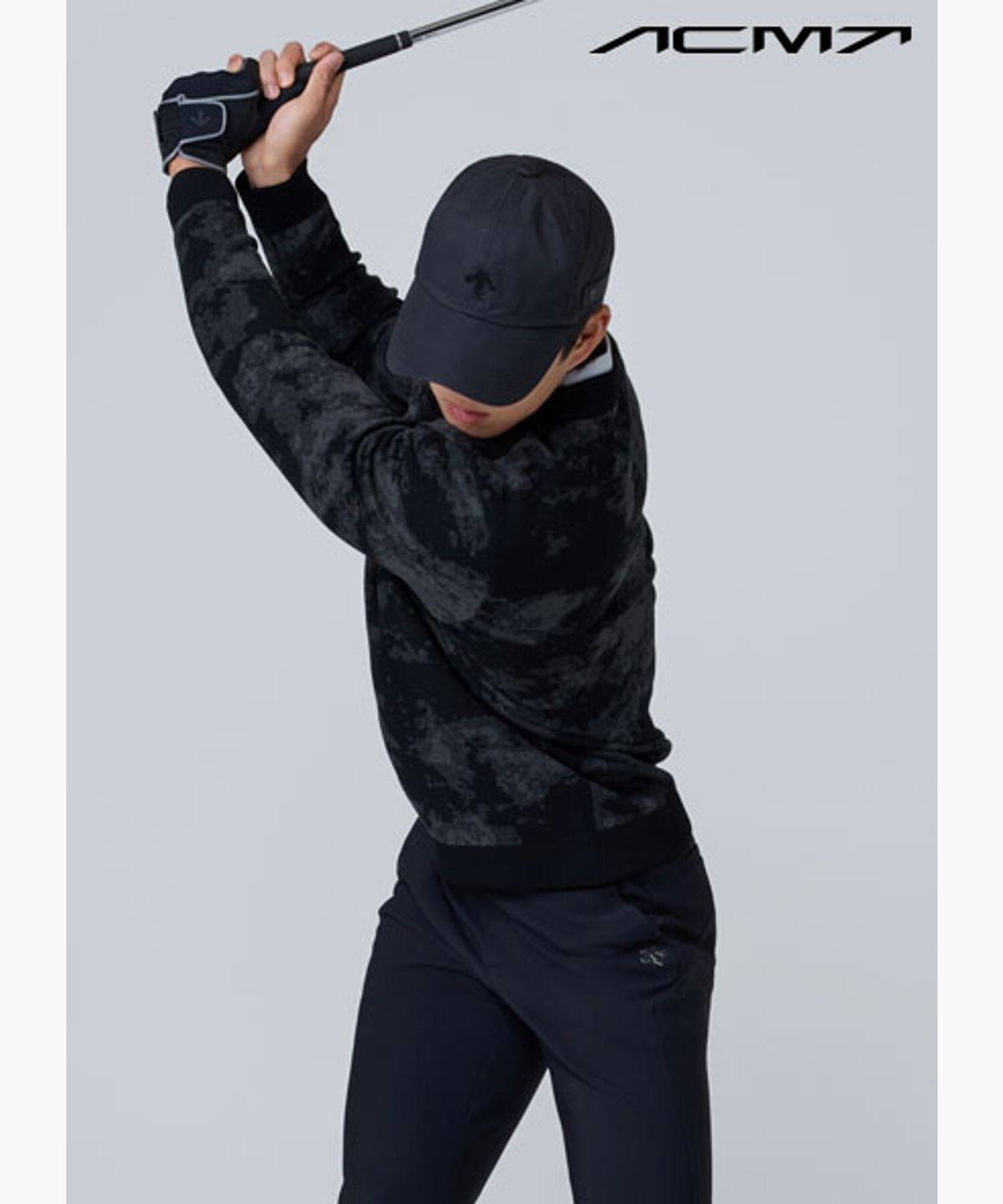 데상트 골프(DESCENTE GOLF) 아크먼트(ACMT) 남성 자카드 모크넥 방풍 스웨터  DQ42MFKPO1