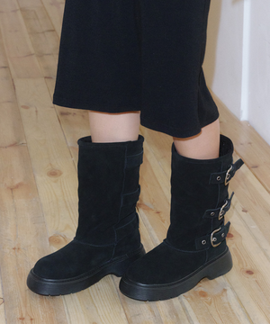 포트렐 퍼 부츠 블랙