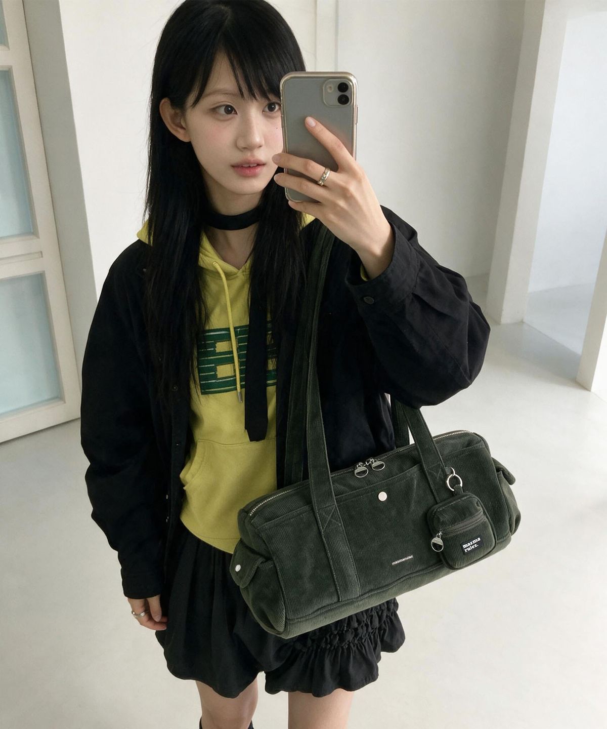 마스마룰즈(MASMARULEZ) [파우치세트]Tubby roll bag_Corduroy Moss green