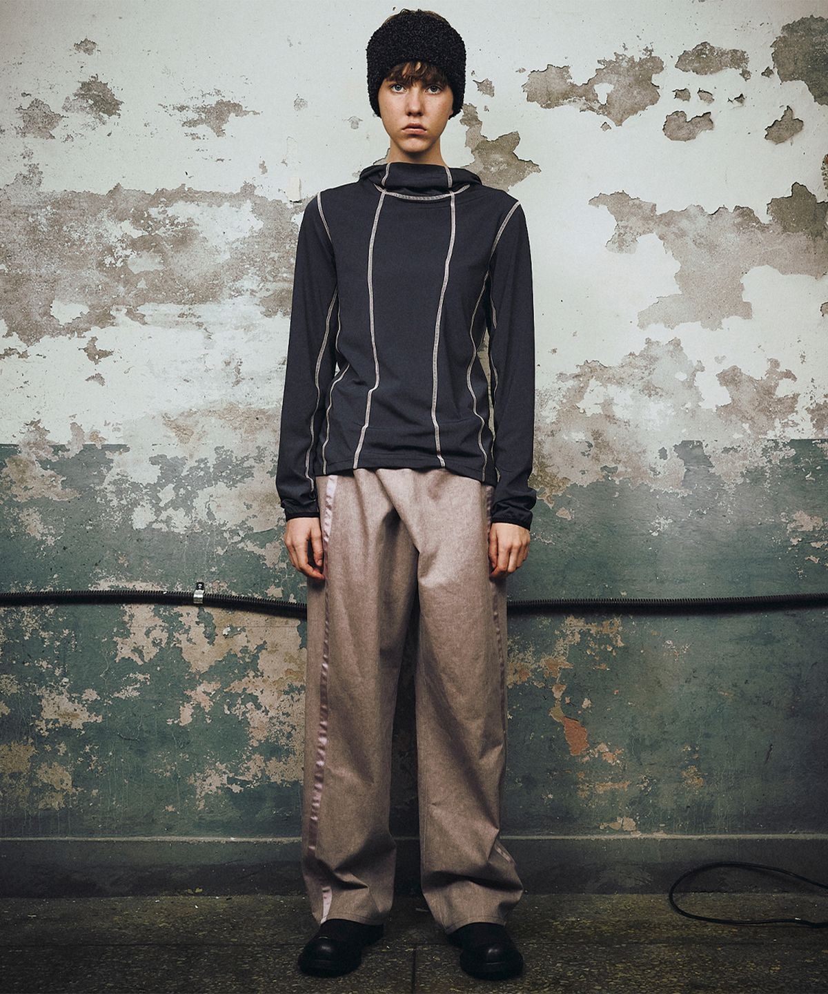 씬(SEEN) TWISTED COTTON PANTS (Pale Purple)