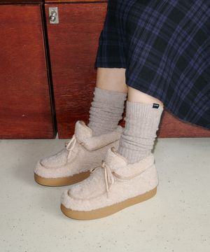 시에로 퍼 부츠 베이지