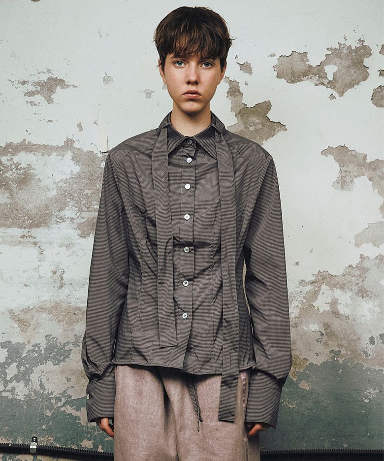 TIE STICHED NYLON SHIRTS (Check Pattern)