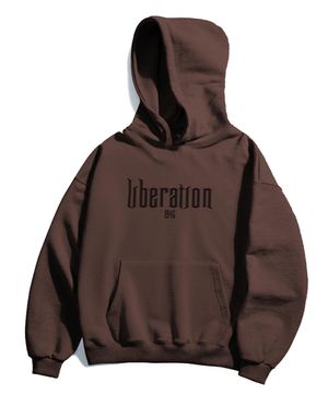 DTG 리버레이션 1945 오버핏 후드 티셔츠 브라운