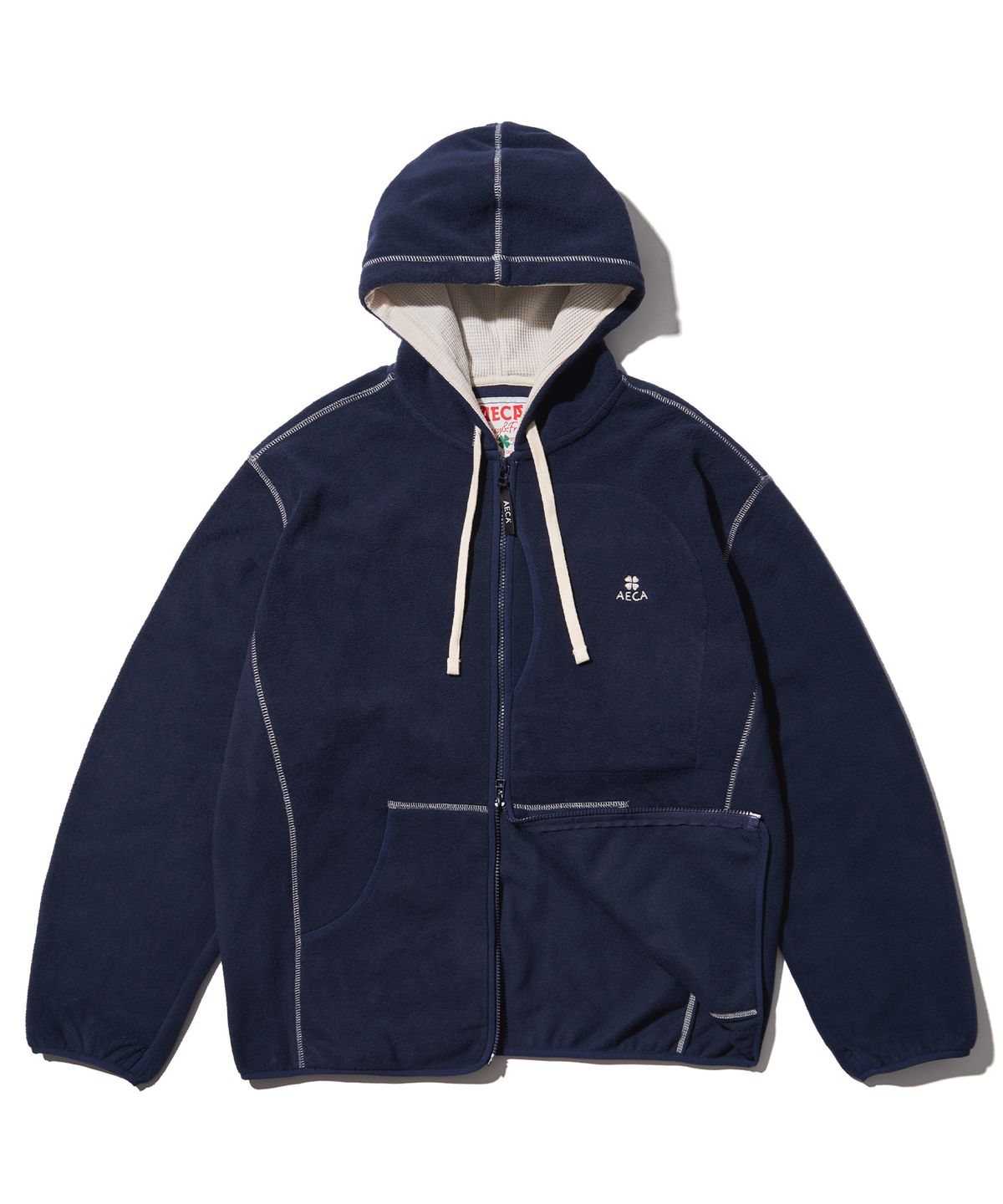 에이카화이트(AECA) AECA EVERLIGHT FLEECE ZIP UP HOODIE-NAVY