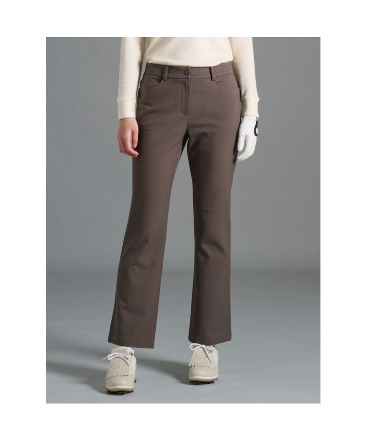 빈폴골프(BEANPOLE GOLF) 여성 혼방 핏업 부츠컷 팬츠 - 카키