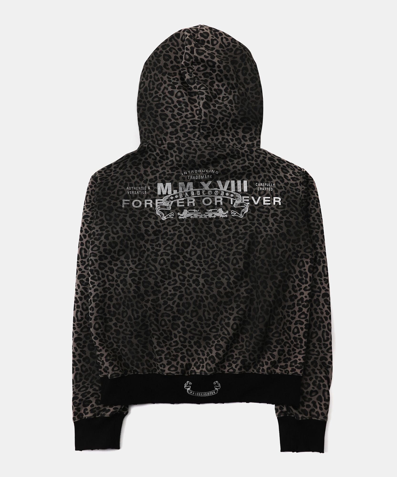 MUSINSA | BADBLOOD Viper Logo Hoodie - Black Leopard