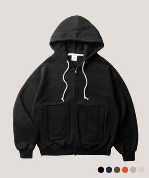 해치 록 크롭 후드집업 블랙 SJHD4730