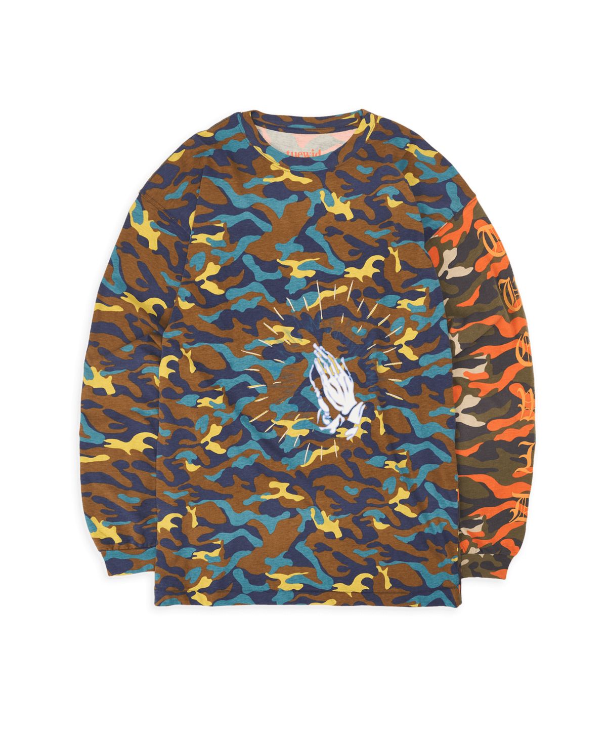 투위드(TUEWID) oversized longsleeve t-shirts in Blue / Orange