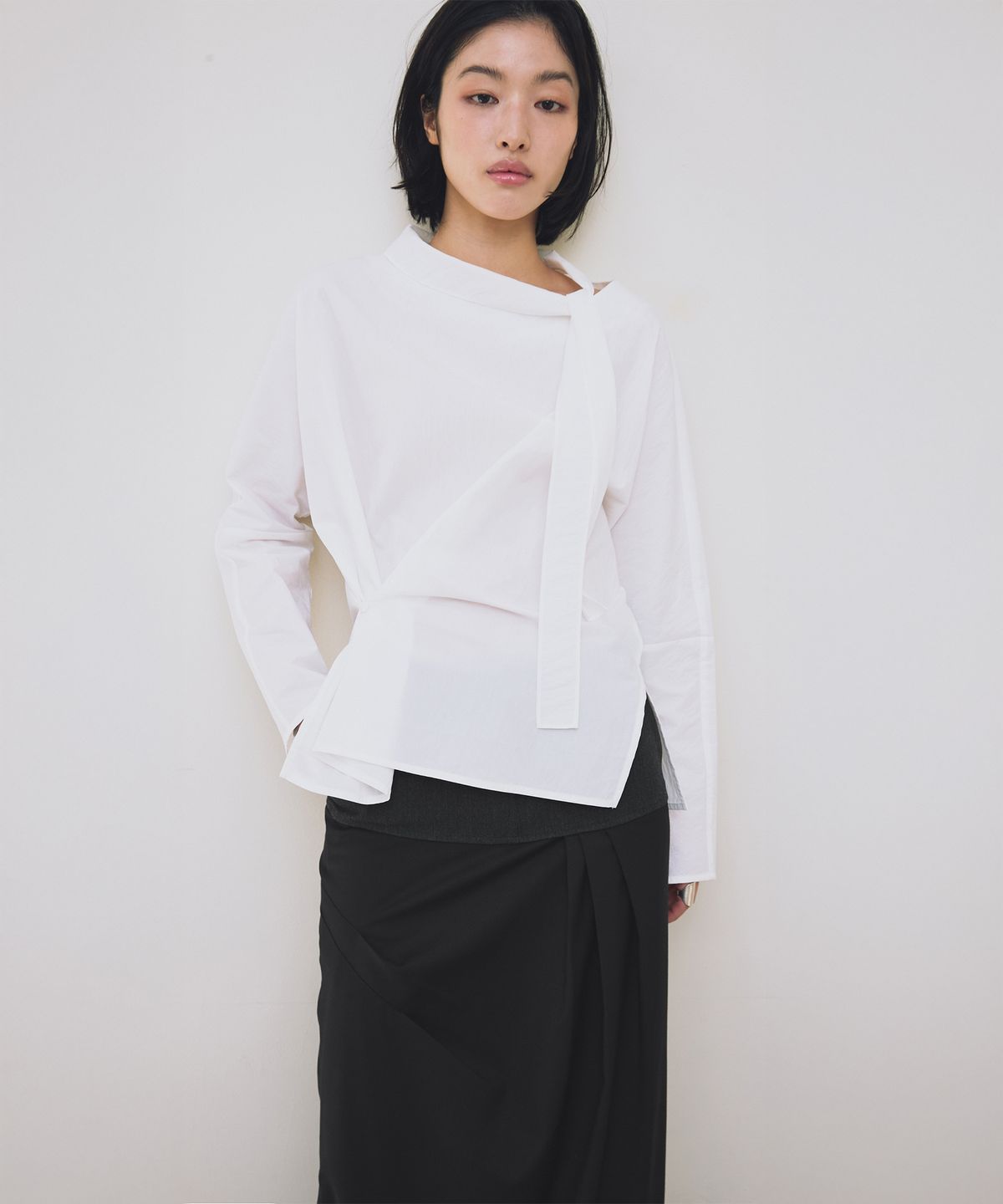 로우타이드(LOW TIDE) SCARF BLOUSE [WHITE]