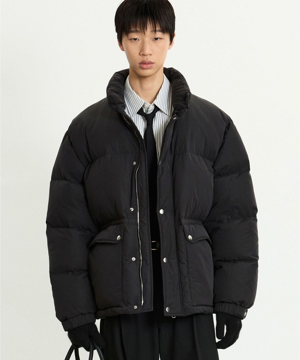티엔지티(TNGT) European-goose Office Down Jumper (Black) TNJU5F203BK