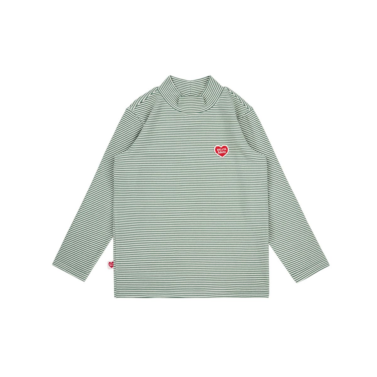 벨리타앤보이즈(BELITANBOYS) BB하트스트라이프 하이넥긴팔티셔츠 BK5WTB31GN