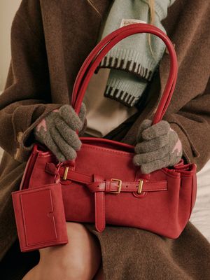 루제 스웨이드 백 (레드)