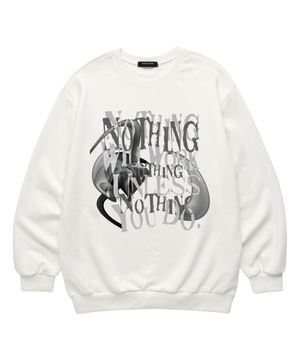 NOTHING WILL WORKS 맨투맨 (SLS017) 화이트