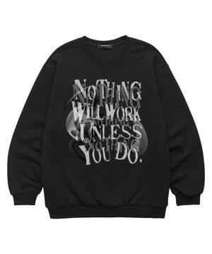 NOTHING WILL WORKS 맨투맨 (SLS017) 블랙