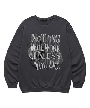 NOTHING WILL WORKS 맨투맨 (SLS017) 차콜