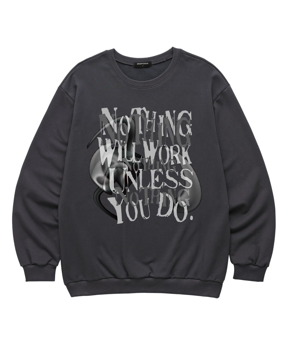 셔터(SHUTTER) NOTHING WILL WORKS 맨투맨 (SLS017) 차콜