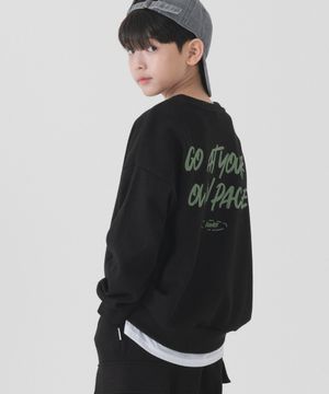 빈티지 그래픽 오버핏 맨투맨 (블랙)