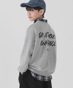 빈티지 그래픽 오버핏 맨투맨 (멜란지)