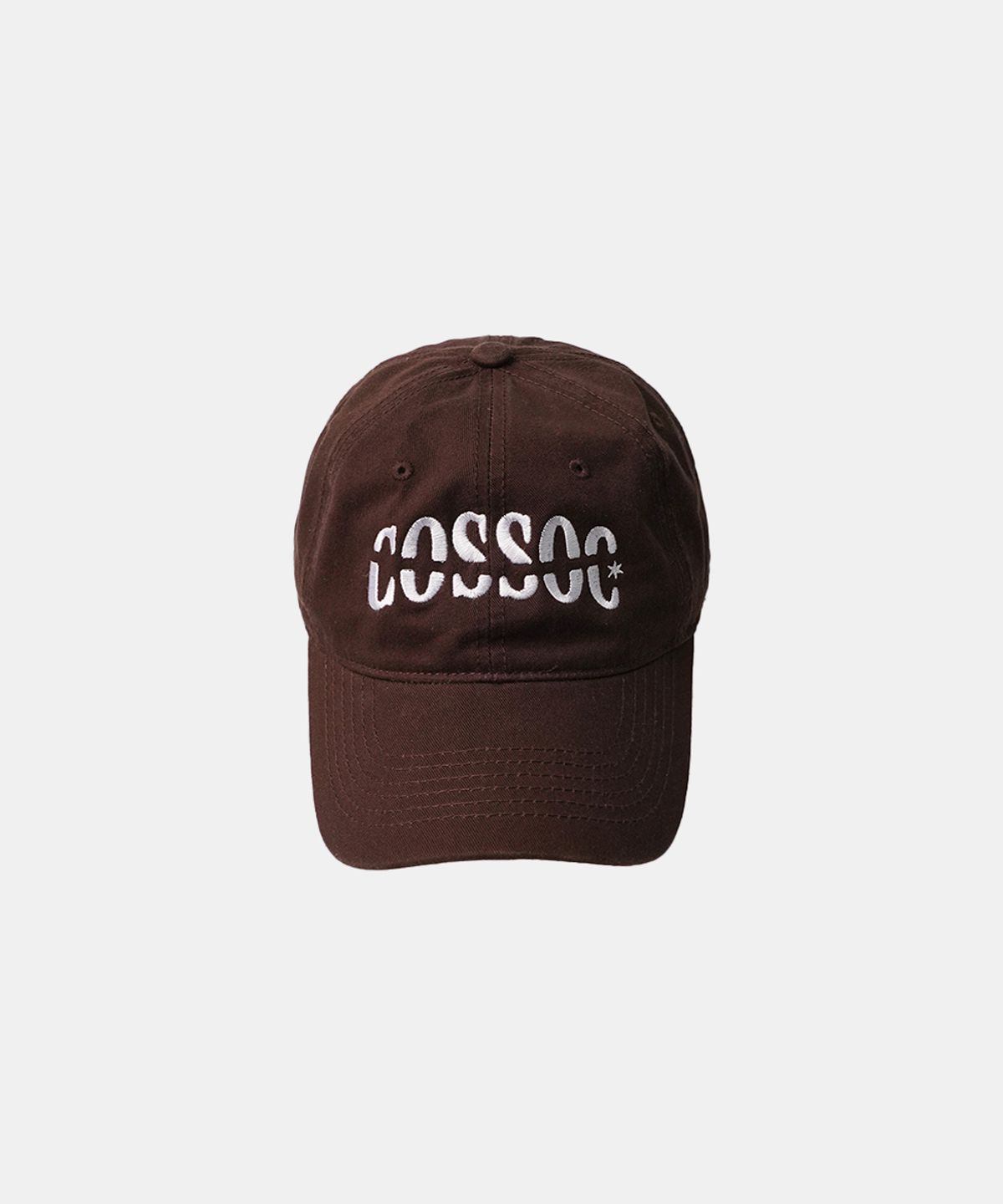 코소(COSO) 베이직 텍스트 로고 워시드 볼캡 (브라운)