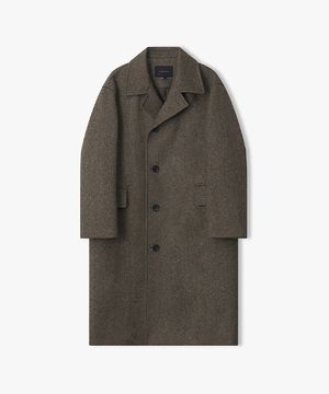 [25FW] LLW21634 브라운 오버핏 오픈 발마칸 코트