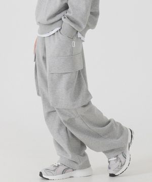 빅포켓 파라슈트 스웨트 팬츠 (멜란지)