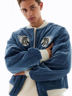 HD 벨벳 스타디움 점퍼_블루 HH15303003