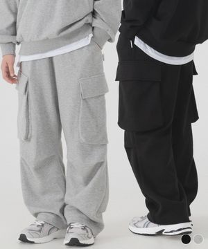 [2 PACK] 빅포켓 파라슈트 스웨트 팬츠 (2color)