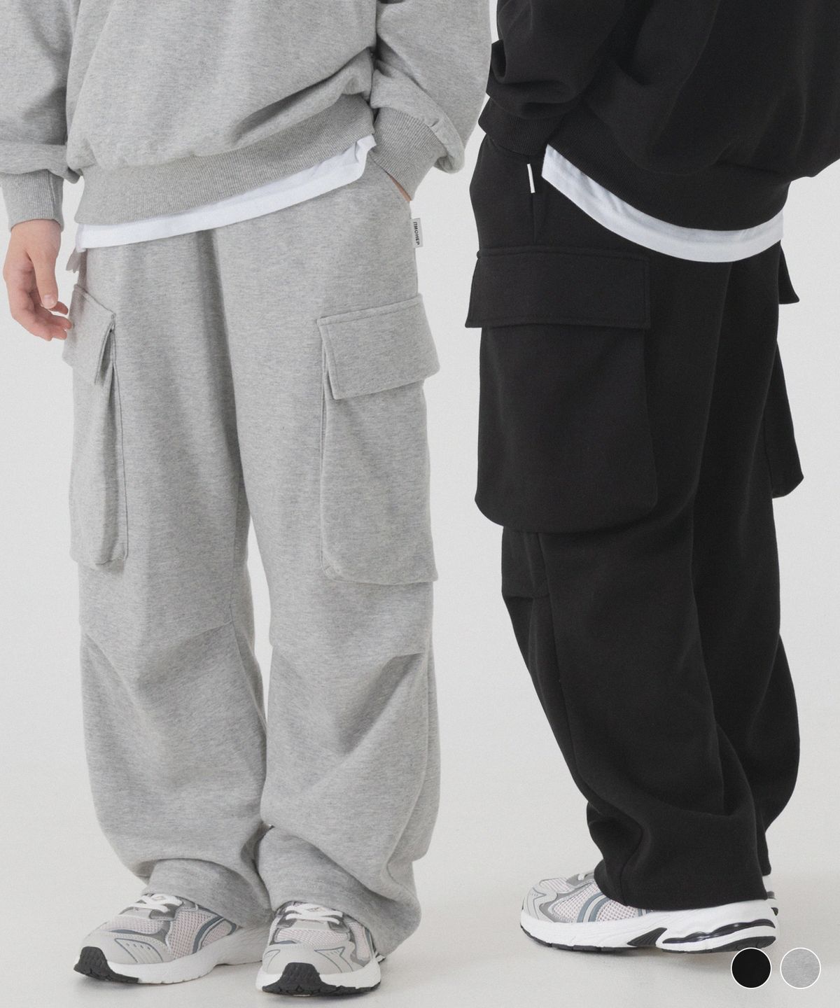피아네르 키즈(PIANER KIDS) [2 PACK] 빅포켓 파라슈트 스웨트 팬츠 (2color)
