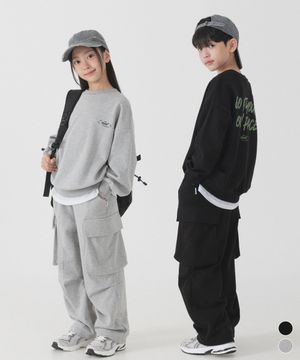 [SET] 그래픽 맨투맨&빅포켓 팬츠 셋업 (2color)