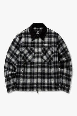 체크 플란넬 퀼팅자켓_블랙 HH15303002