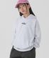 플래그 자수 오버핏 후드티 (화이트 멜란지)