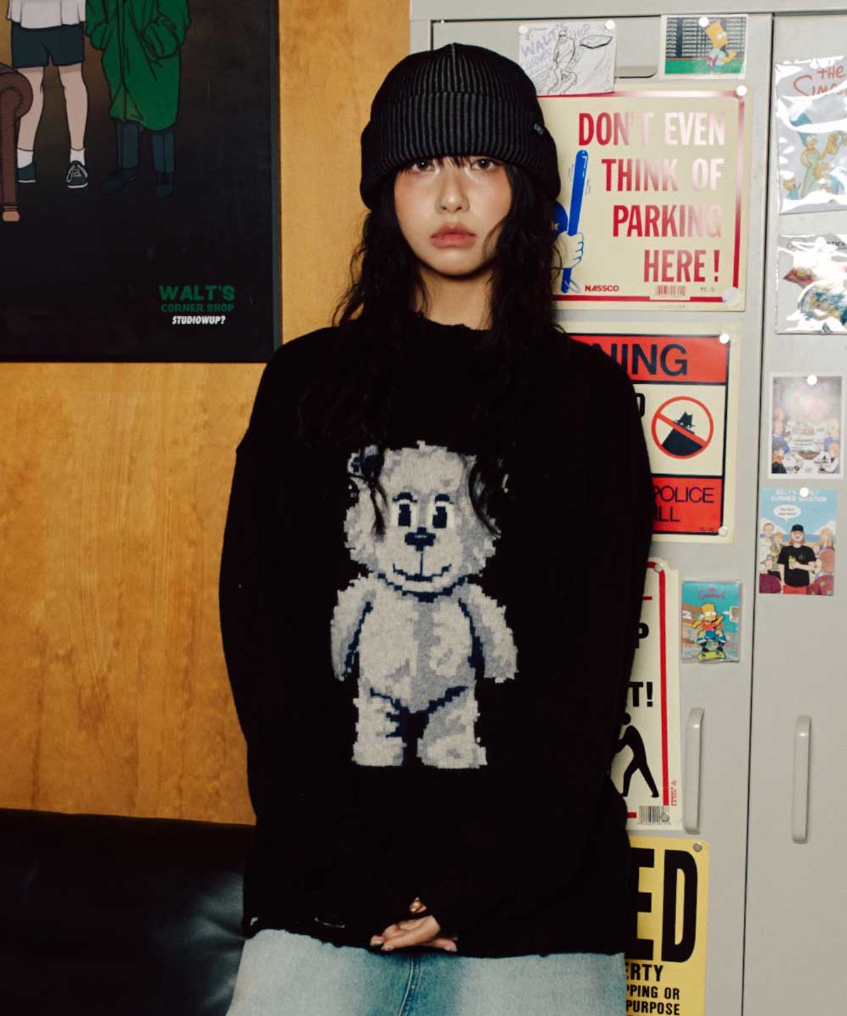 아크메드라비(ACME DE LA VIE) DISTRESSED BEAR WOOL KNIT (3COLOR)