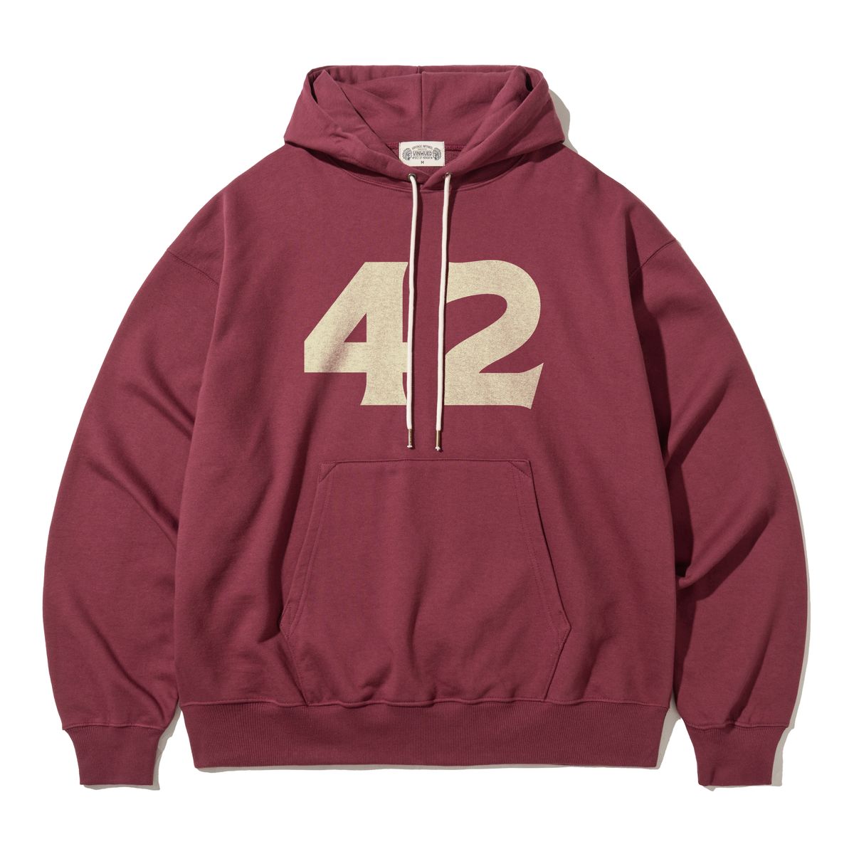 빈웨드(VINWUED) Football Squad Number 42 풋볼 빈티지 버건디 헤비웨이트 후디
