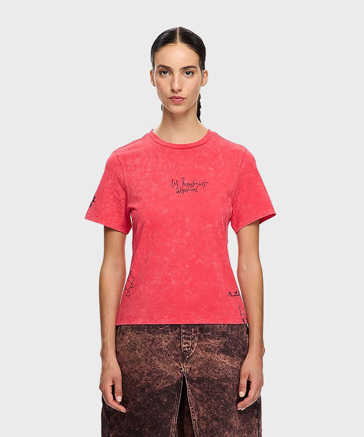 레 벤자민(LES BENJAMINS) (W) 레귤러 티 015 티 REGULAR TEE 015 RED