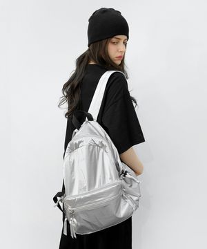 폴 글로시 백팩 - 실버 + 유광 오링키링 증정