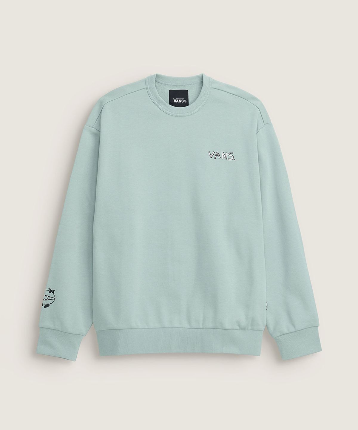 반스(VANS) 리루 GFX 크루티 - 그레이 올리브 / VN000TRREMW1