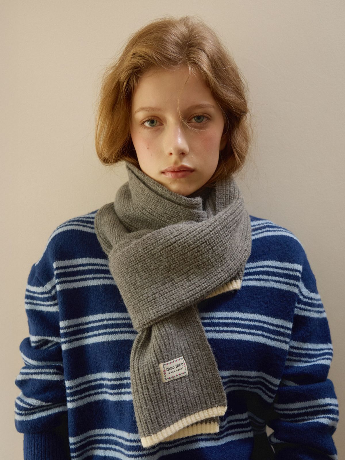 마크모크(MAC MOC) Tthtth muffler 뜨뜨 머플러_배색 소프트 니트 머플러__5color