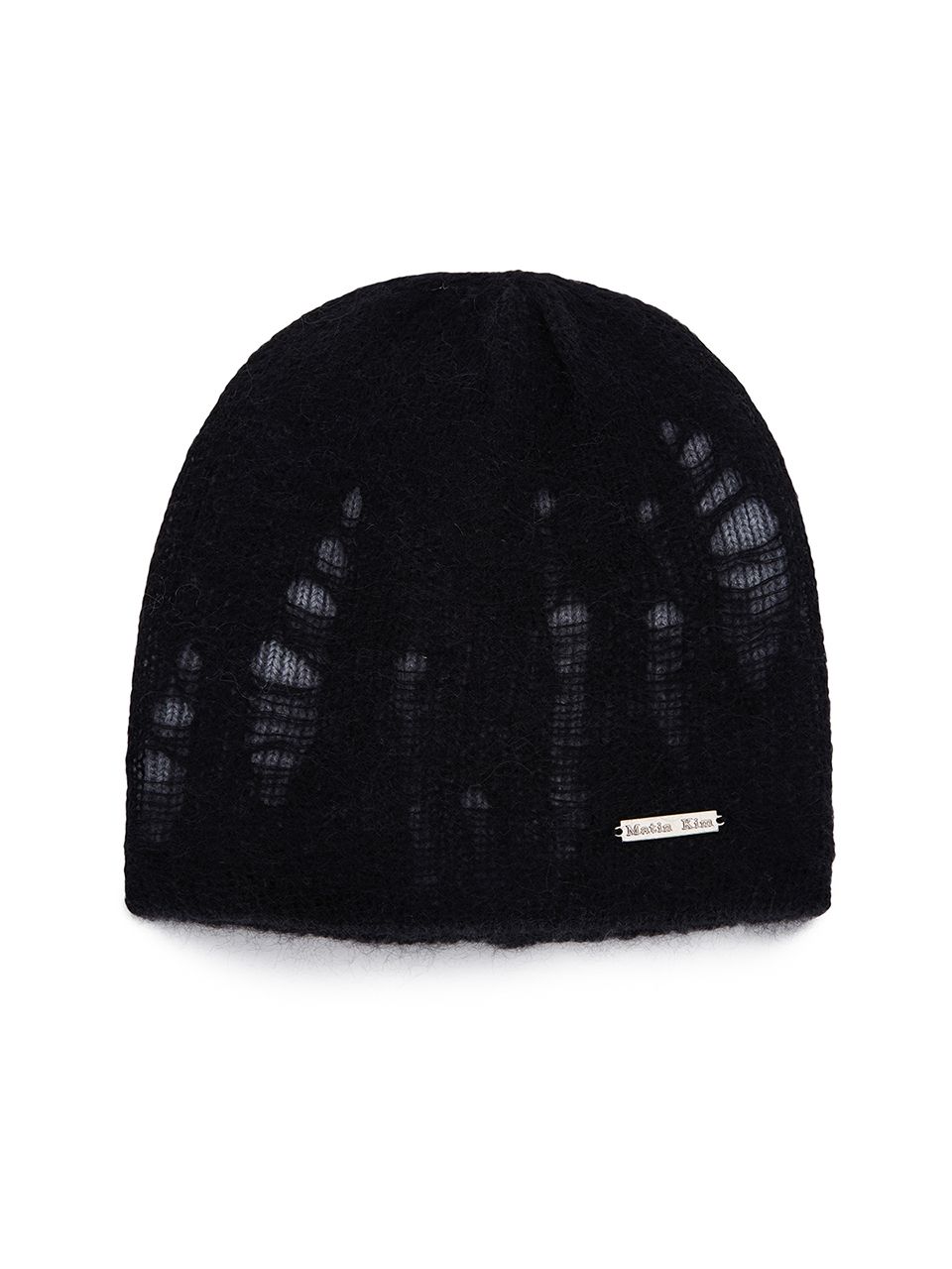 마뗑킴(MATIN KIM) VINTAGE LAYER KNIT BEANIE IN BLACK - 사이즈