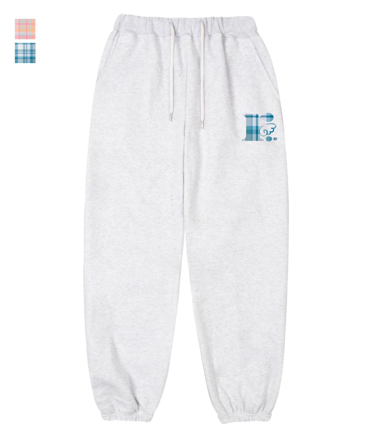 랜덤오프(RANDOMOFF) [기모선택] RÖFF TYPE PLAY CHECK SYMBOL BANDING JOGGER PANTS (3color)