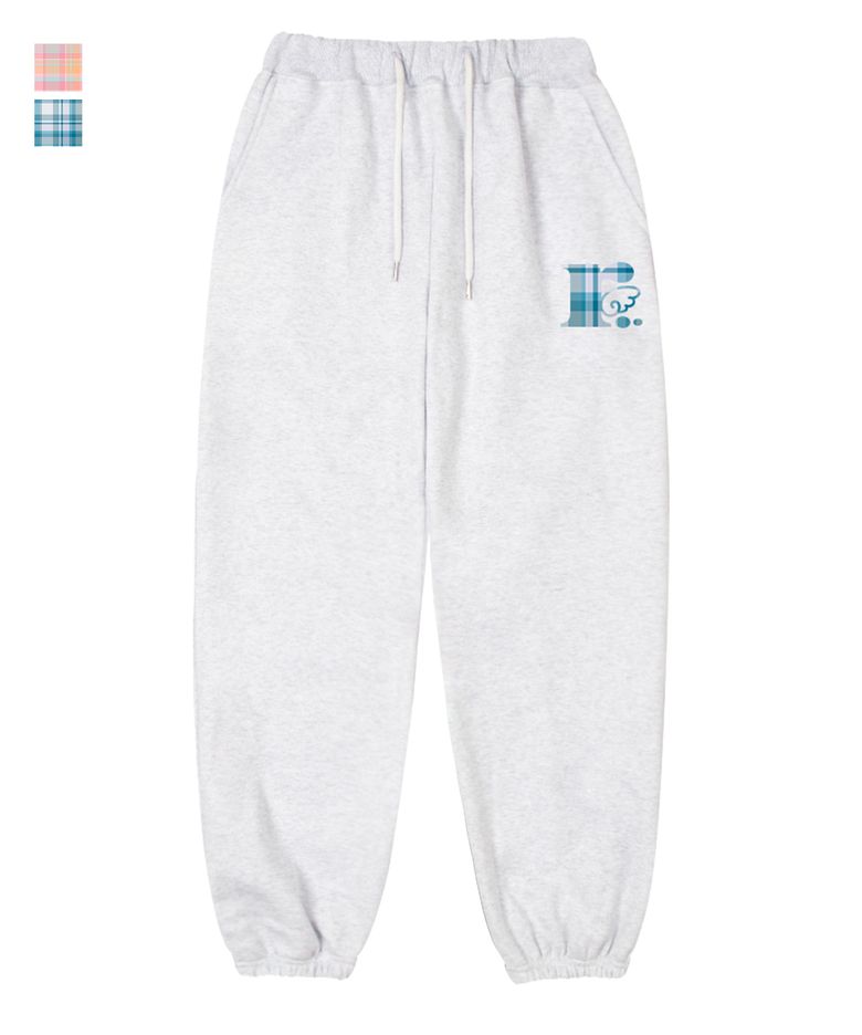 [기모선택] RÖFF TYPE PLAY CHECK SYMBOL BANDING JOGGER PANTS (3color)