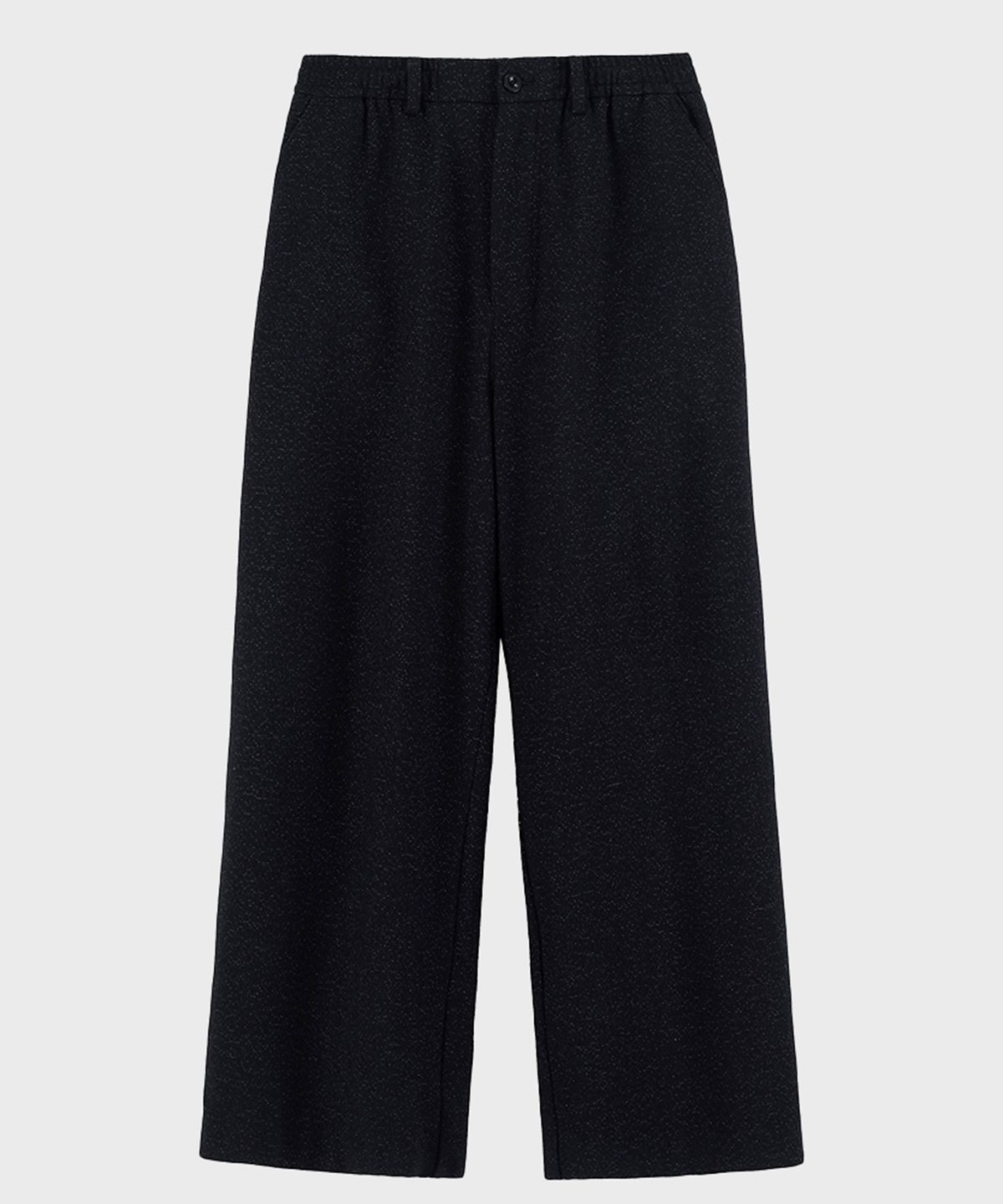프레프(PREF) BLACK TWEED ELASTIC WAIST TROUSERS