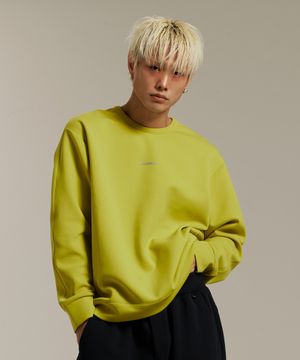 드리프트코어 유니 크루 넥-라임